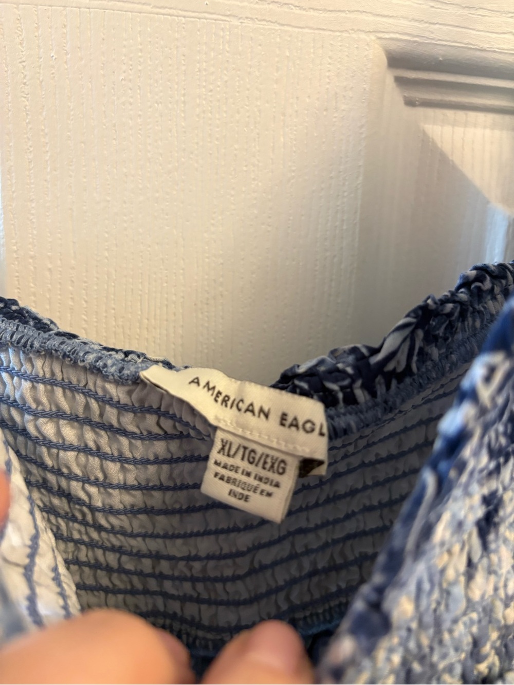 American Eagle Outfitters Blue Floral Tank Top - Picture 4 of 4